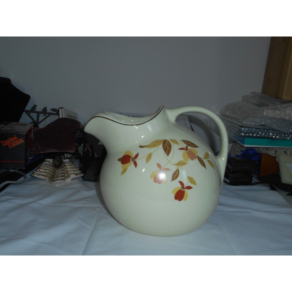 1978 Hall China Jewel T Autumn leaf Ball Jug 475-0618 never used in original box